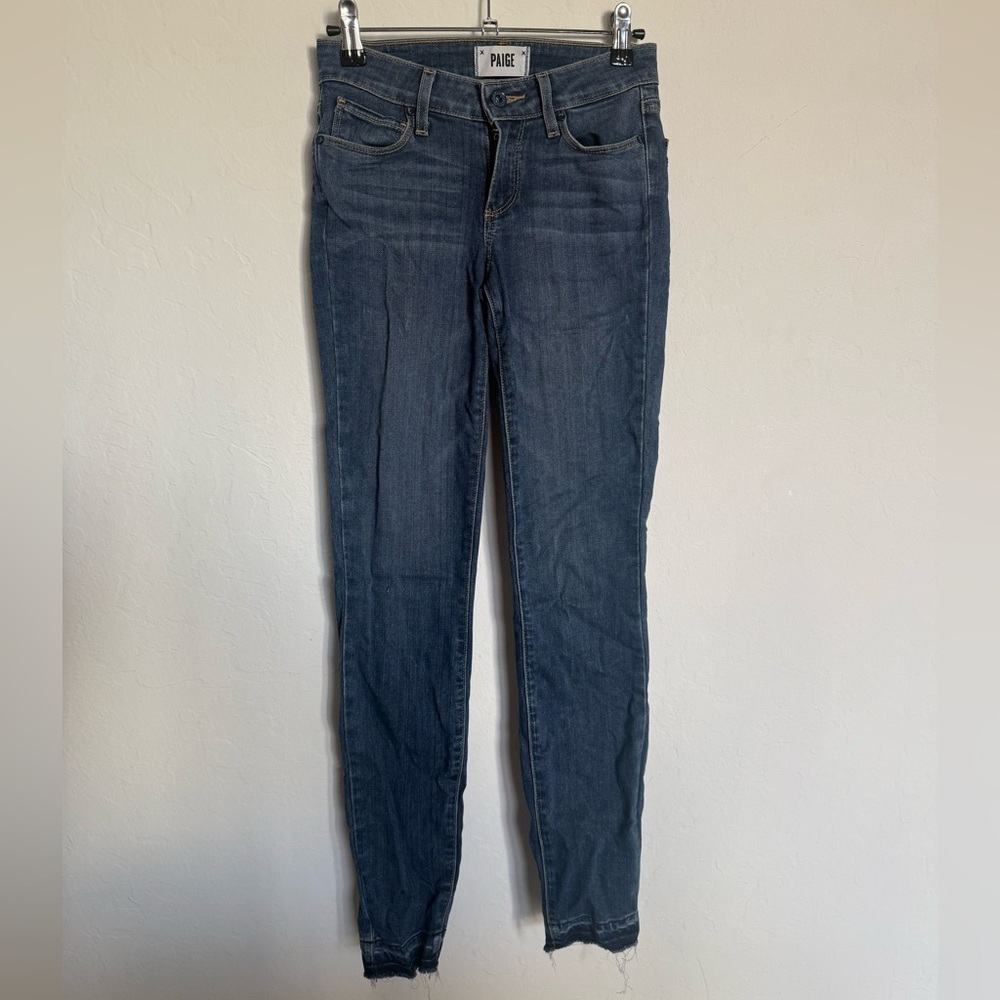 PAIGE Women's Dark Blue Skinny Jeans